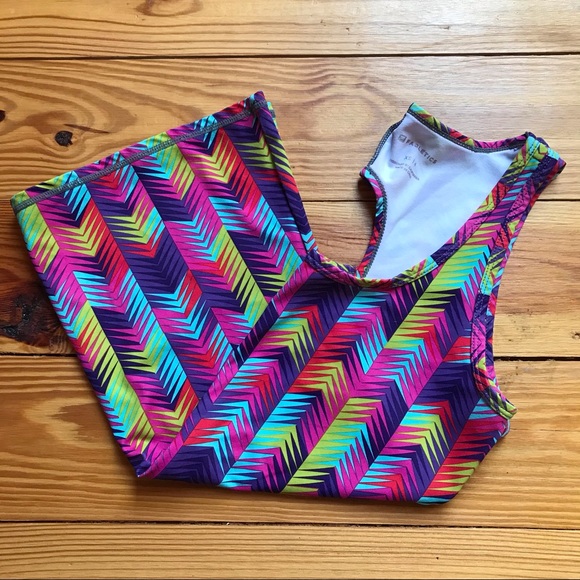 Fabletics Multi-color Chevron Open Back Tank Top, EUC, XS/S - Picture 11 of 11